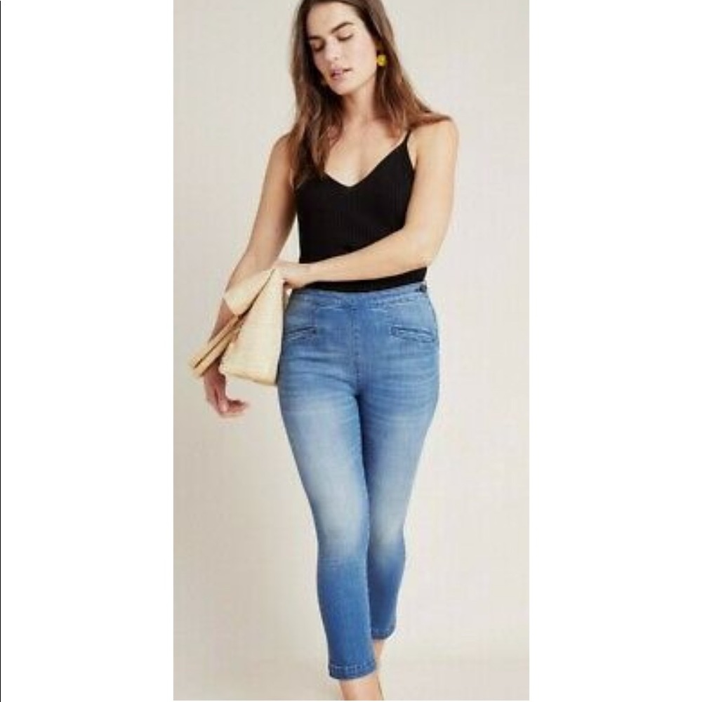 NWT High Rise Denim Leggings by Anthropologie 26
